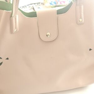 Avon Cream and Green Tote Bag